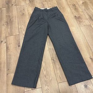 Wilfred Wide-Leg Effortless Pants in Charcoal